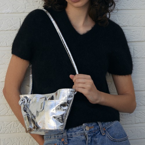 Petal mini shoulder bag (silver)