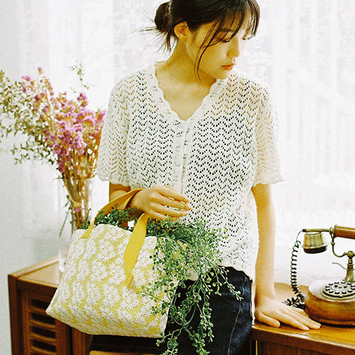 -품절- Lucy tote bag (yellow spring)