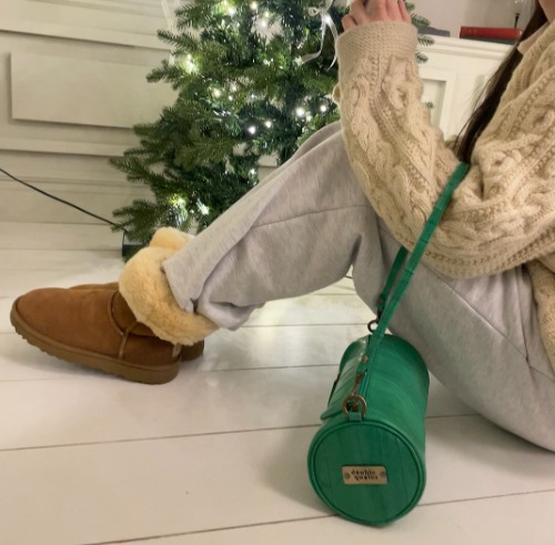 Butter round shoulder bag (버터 라운드 숄더 백) Forest green